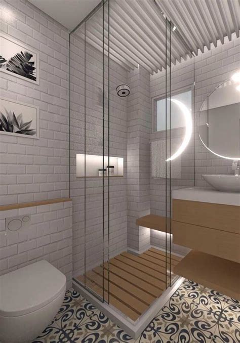 Banheiro Com Piso Em Azulejo Small Bathroom With Shower Baby Bathroom Deco Bathroom Tiny