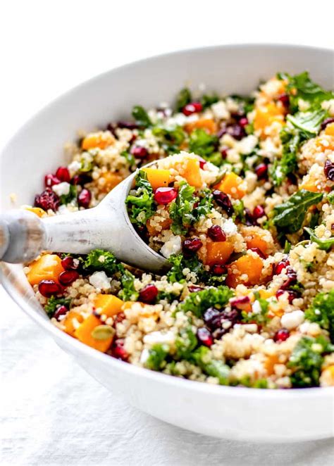 Cranberry Quinoa Salad With Pomegranate Kale Haute Healthy Living