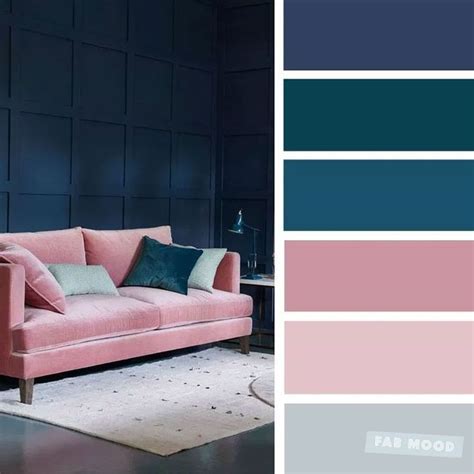 The Best Living Room Color Schemes Dark Blue Teal Pink Mauve
