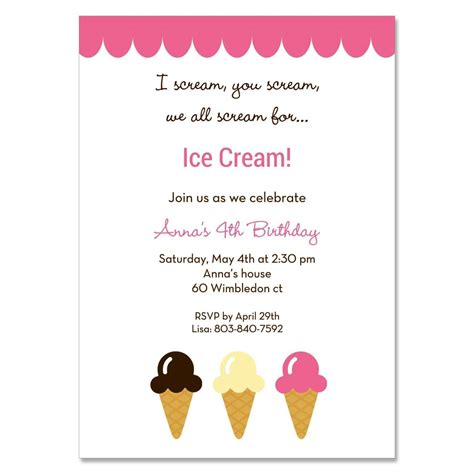 ice cream social invitation template sampletemplatess