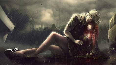 Sad Lonely Rain Anime Hd Wallpaper Peakpx