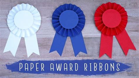 Paper Award Ribbon Rosette Tutorial Award Ribbons Award Ribbon