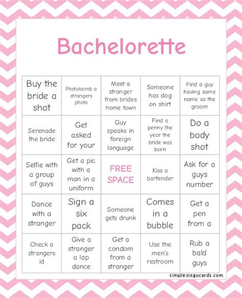 Printable Bachelorette Bingo
