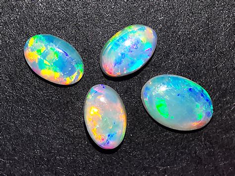 Opals Matching Pair Of Crystal Opals Unset Natural Opals