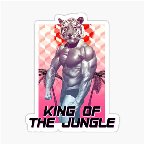 king of the jungle sticker for sale by lupinelapine redbubble