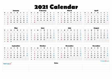Download free printable 2021 yearly business calendar with week number and customize template as you like. 2021 Free Printable Yearly Calendar - 21ytw155 - Free ...