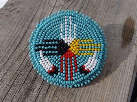 native american pin, native american beadwork | Native beading patterns, Native american 