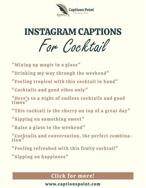 113 brilliant cocktail captions for instagram