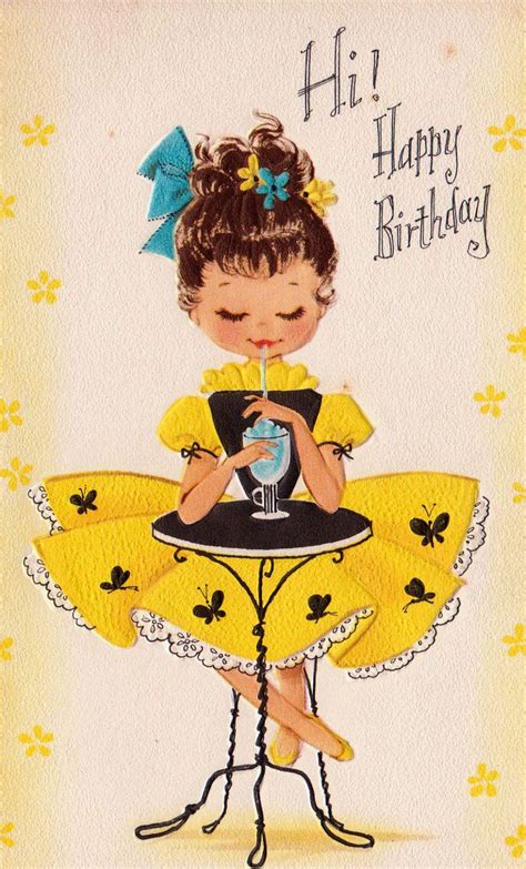 Vintage 1960 Hi Happy Birthday Greetings Card B2 Etsy Happy Birthday Vintage Vintage