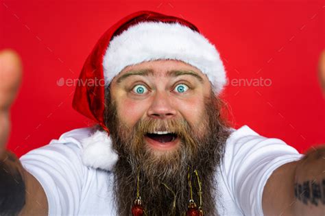 Funny Santa Claus Portrait Stock Photo By Oneinchpunchphotos Photodune