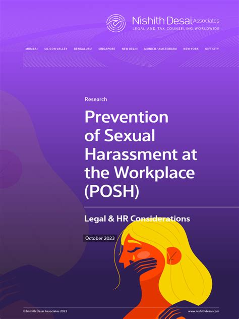 Prevention Of Sexual Harassment At Workplace Pdf Sexual Harassment Justice