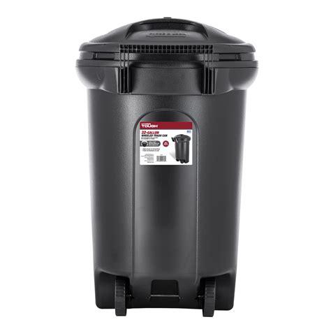 Hyper Tough 32 Gallon Wheeled Trash Can With Turn And Lock Lid Walmart