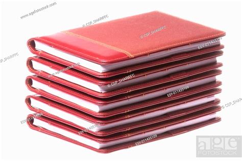 Stack Of Diaries Isolated Stock Photo Picture And Low Budget Royalty