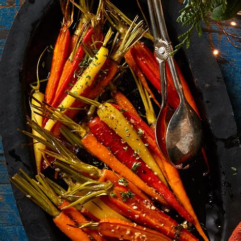 Maple Thyme Roasted Baby Carrots Recipe Eatingwell