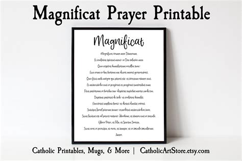 Magnificat Prayer Printable