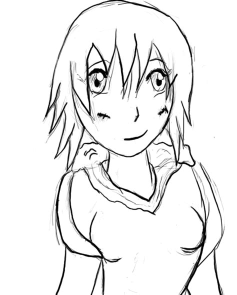 Anime Girlsketch By Enviousness On Deviantart