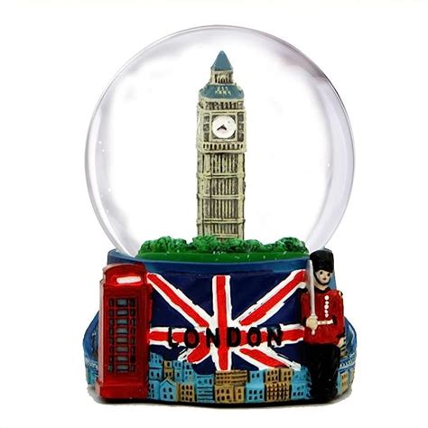 Buy London Snow Globe With Big Ben And Union Jack Flag 35 Inch 65mm