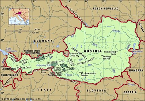 Austria Physical Features Britannica Online Encyclopedia