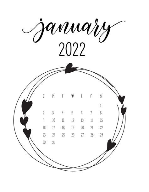 2022 Calendar January