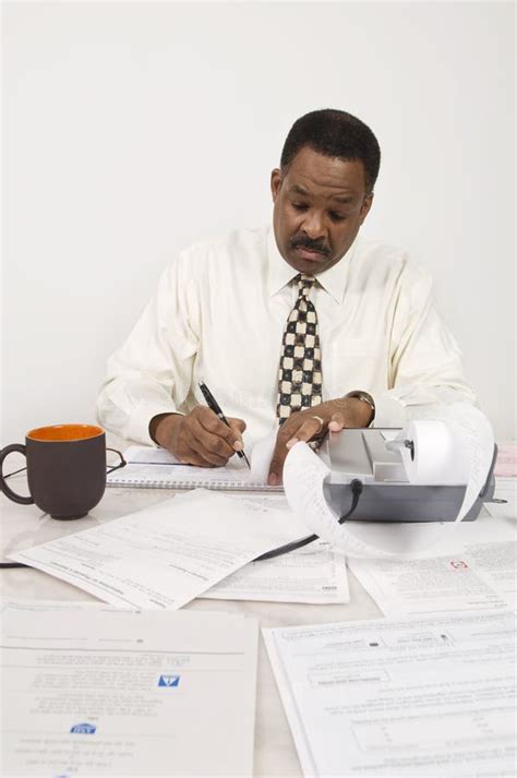 Accountant Working At Office Stock Photo Image Of Adding Budget