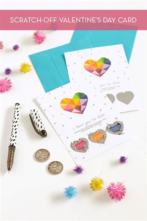 how to diy custom scratch off valentine s day cards