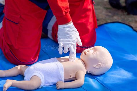 Baby Cpr Dummy First Aid Training Stock Image Image Of Illness