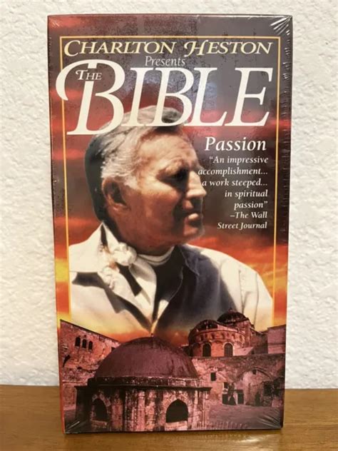 charlton heston presents the bible passion vhs tape christian new sealed 9 99 picclick