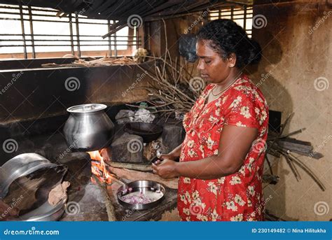 Indian Woman Cooking Food In Rural House Simple Living Editorial Photography Image Of Home