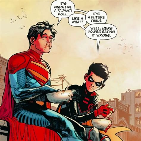 Jon Kent And Damian Wayne Robin Comics Batman Comic Art Jon Kent