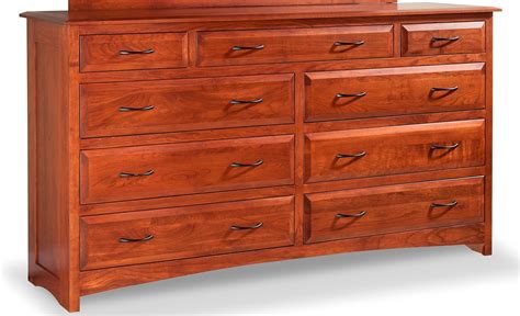 Simplicity 9 Drawer Double Dresser With Tall Wide Mirror 35 3359 By