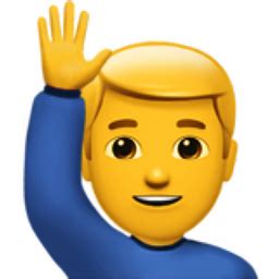 Nicepng provides large related hd transparent png images. Man Raising Hand Emoji (U+1F64B, U+200D, U+2642, U+FE0F)
