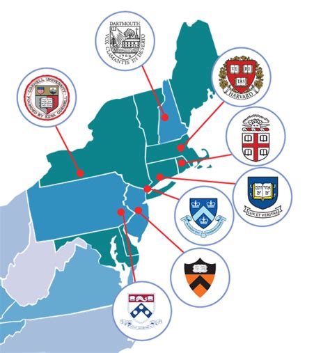 Map Of The Ivy League Schools Map 2023