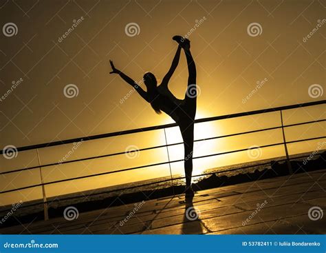 Gymnastic On The Sunset Stock Image Image Of People 53782411