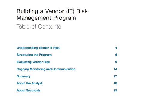 8 examples of vendor risk management john spacey, may 09, 2017 vendor risk management is the process of identifying and treating risks related to service providers, suppliers and consultants. Securosis - Research - Article
