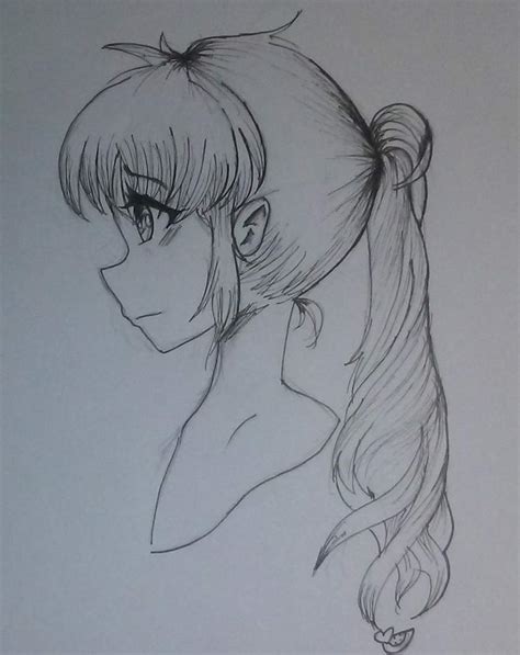 Side Profile Portrait Of Girl Anime Art Amino