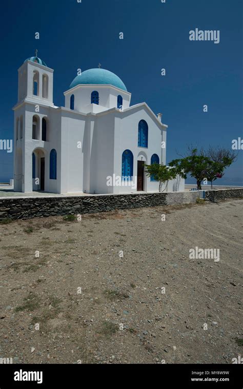 Greek Church Cyclades Islands Stock Photo Alamy