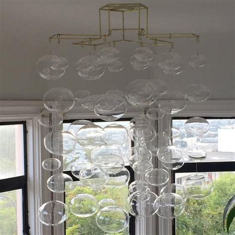 Floating Glass Bubbles Mobileceiling Fixture Etsy Ceiling Fixtures