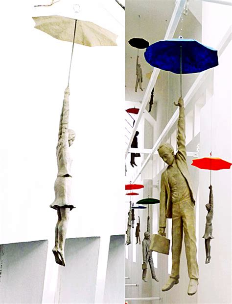Миниатюра с зонтиками Инсталляция Slight Uncertainty от художника