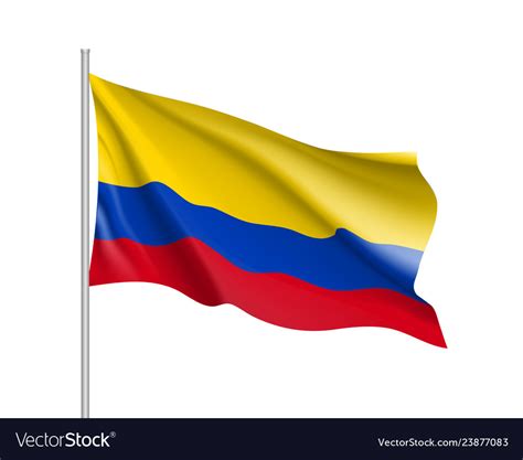 Waving Flag Of Columbia Royalty Free Vector Image