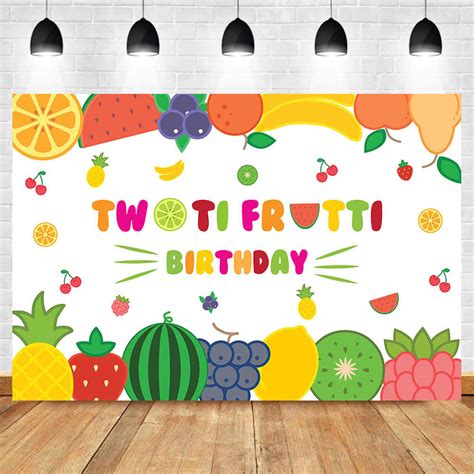 Twotti Frutti Birthday Backdrop Summer Fruit Birthday Party Photo