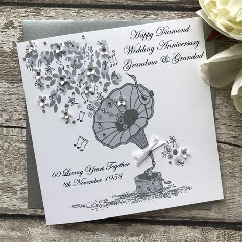 Handmade anniversary cards make all the difference when showing your loved one how much you care. Handmade Diamond Wedding Anniversary Card - Handmade Cards ...