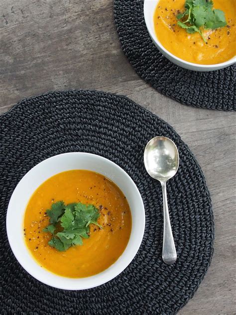 Thai Style Pumpkin Soup With Coconut And Red Lentils Healthy Home