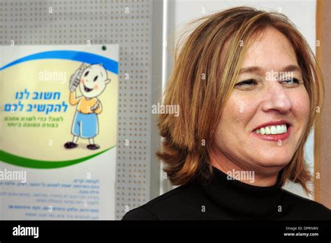 Dec 09 2008 Ashkelon Israel Foreign Minister Tzipi Livni And