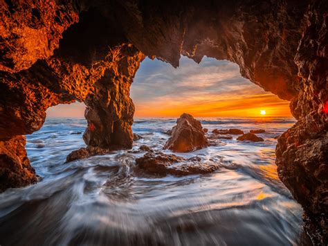 Malibu Sea Cave Sunset El Matador State Beach California F Flickr