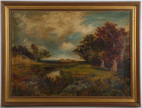 Sold Price 19th Century English School Coastal Landscape View Oil On