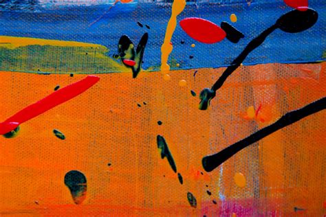 Orange Black And Blue Abstract Painting · Free Stock Photo