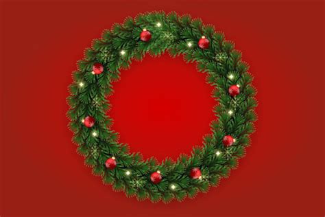 Christmas Wreath Graphic By Tanu · Creative Fabrica