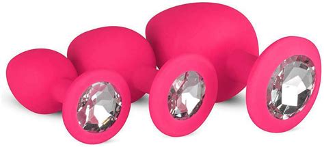 Easytoys Silicone Buttplug Set With Diamond Pink Skroutzgr
