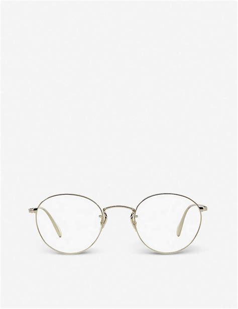 Oliver Peoples Ov1186 Coleridge Metal Framed Eyeglasses In Natural Lyst