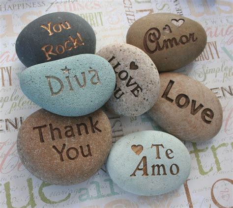 Custom Engraved T Stones Personalized Your Message Stones
